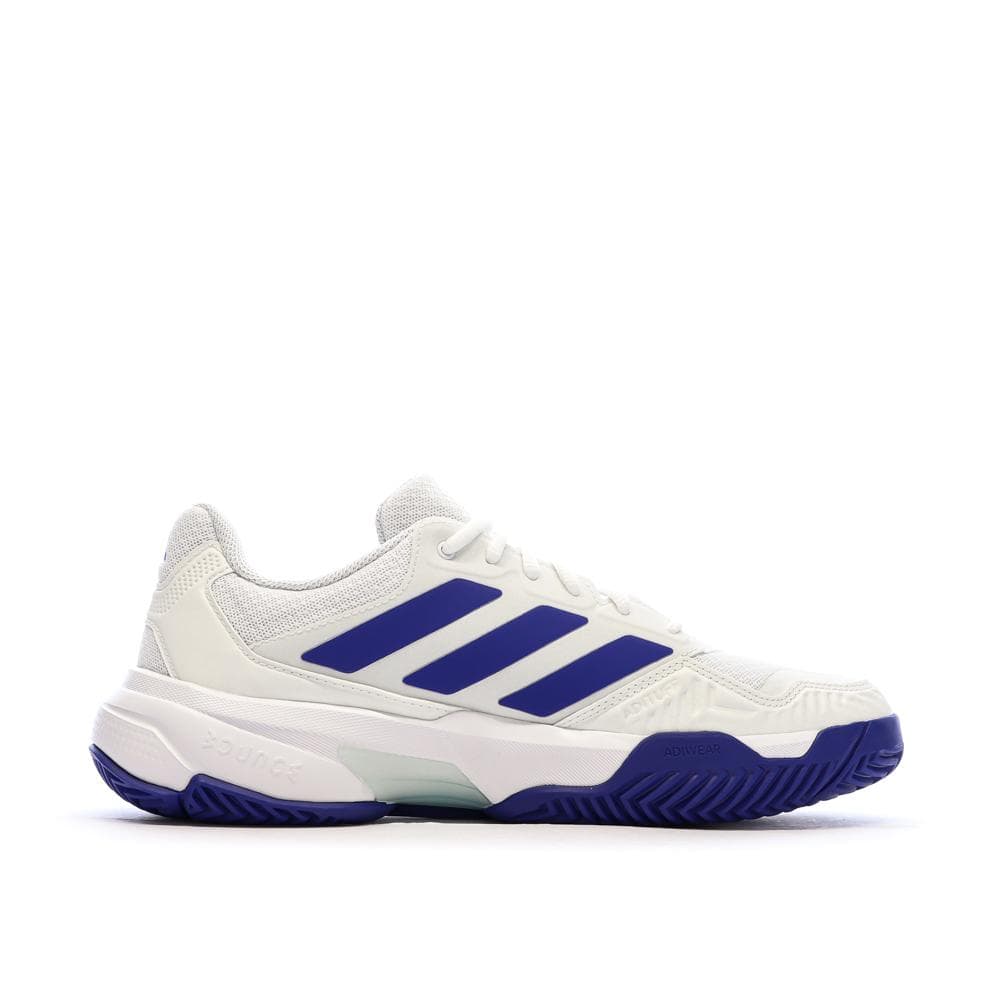 Baskets Blanches/Bleu Homme Adidas Courtjam 2