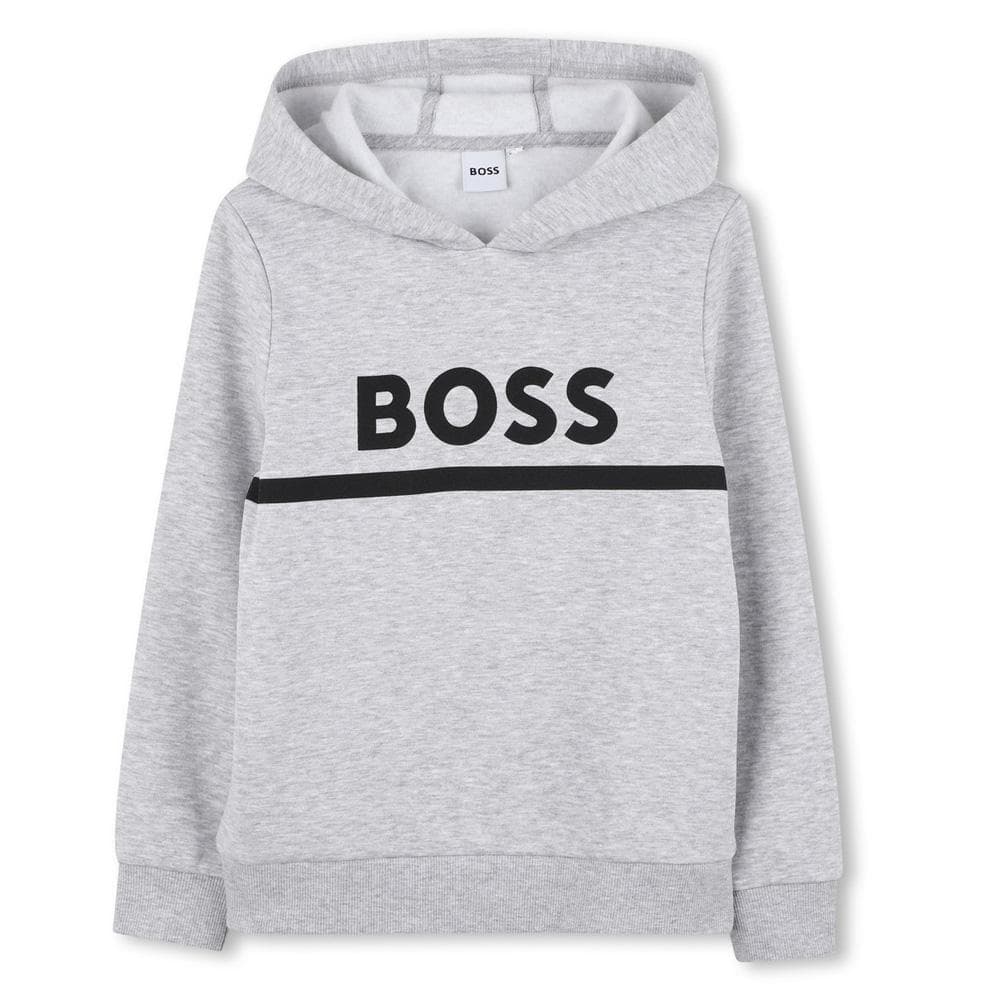 Sweat à Capuche Gris Garçon Hugo Boss J52748 1