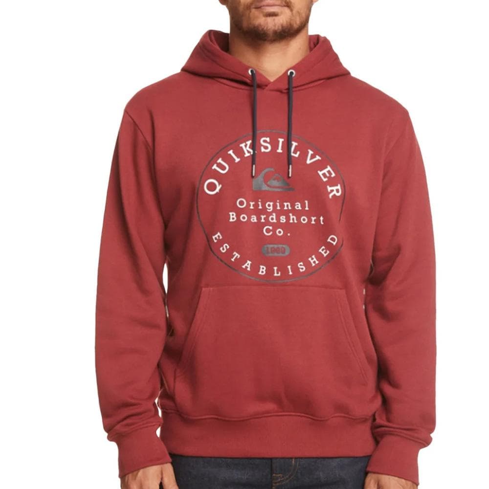 Sweat Rouge Homme Quiksilver Circletrimhood 1