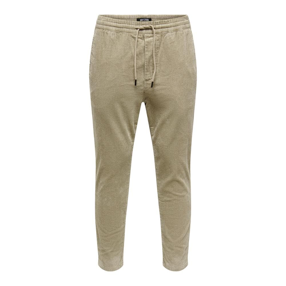Pantalon Velours Beige foncé Homme Only & Sons Onslinus Cropped 1