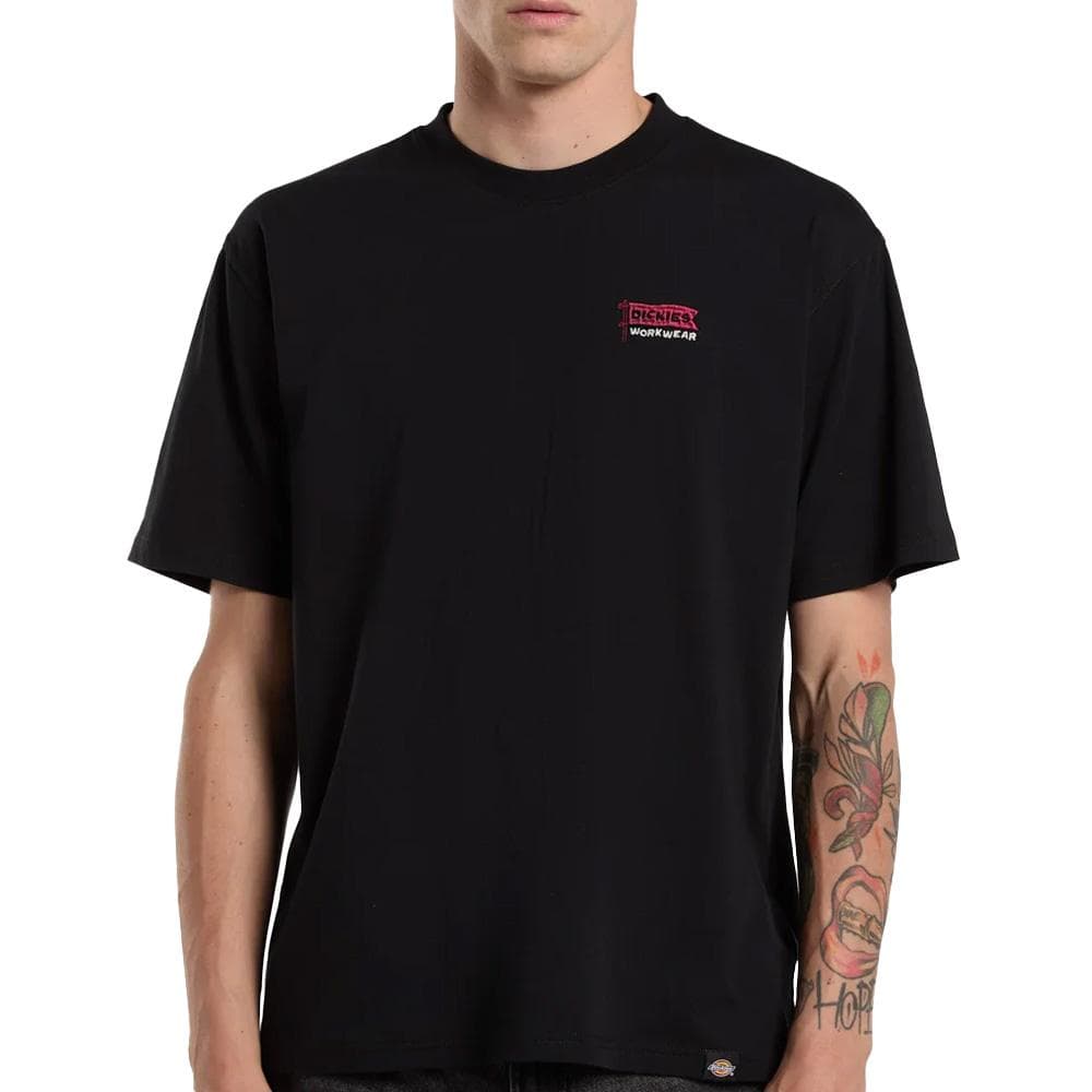 T-Shirt Noir Homme Dickies Flag 1