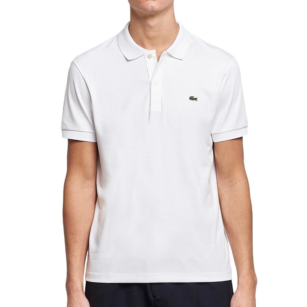 Polo Blanc Homme Lacoste Regular Fit Pima 1