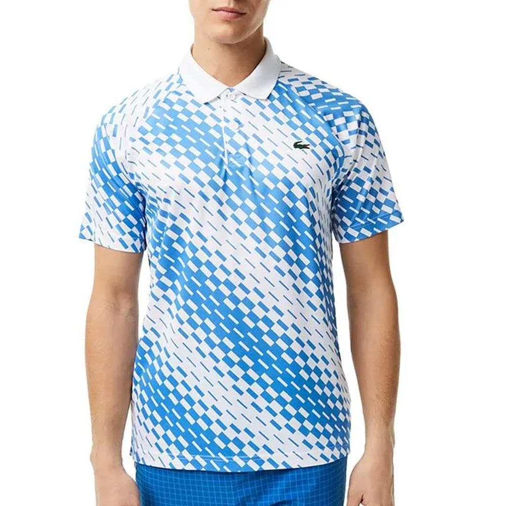 Polo de Tennis Bleu/Blanc Homme Lacoste DH5174 1