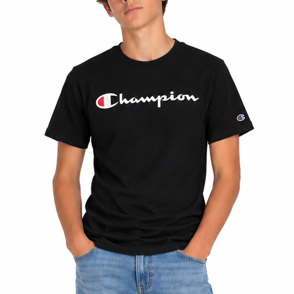 T-Shirt Noir Garçon Champion Signature 1