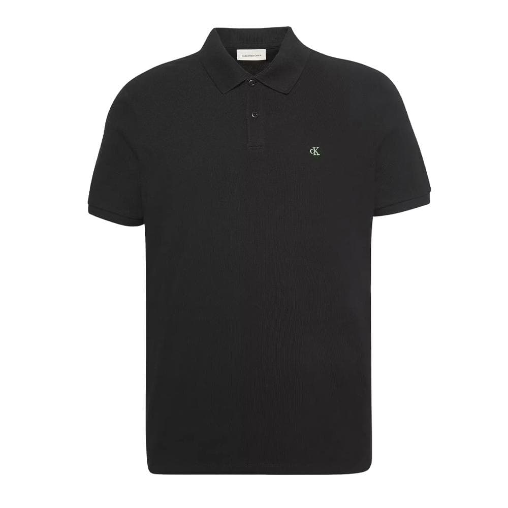 Polo Noir Homme Calvin Klein Jeans Ss Monogram Pique 1