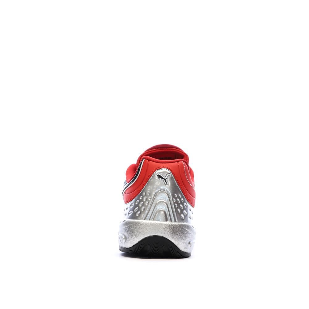 Baskets Argent/Rouge/Noir Garçon Puma Goalgetter 3