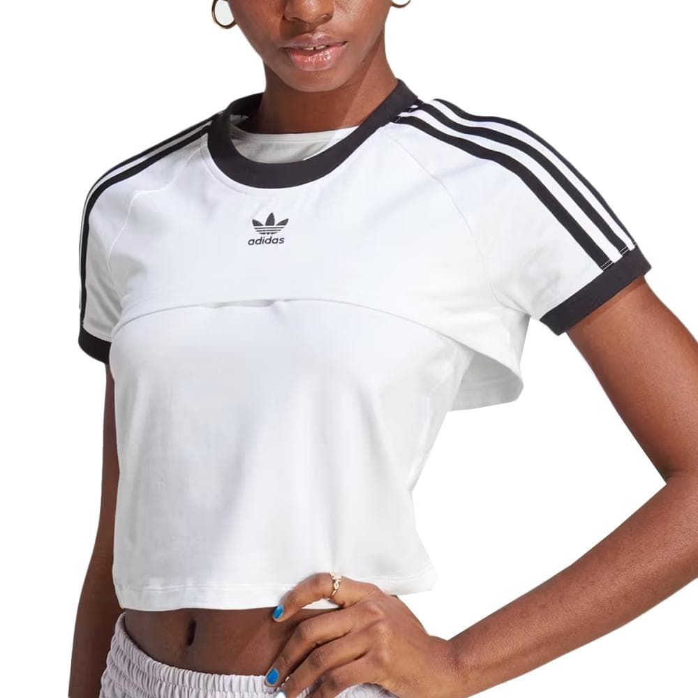 T-shirts + Débardeur Blanc Femme Adidas Tee IC8808 1