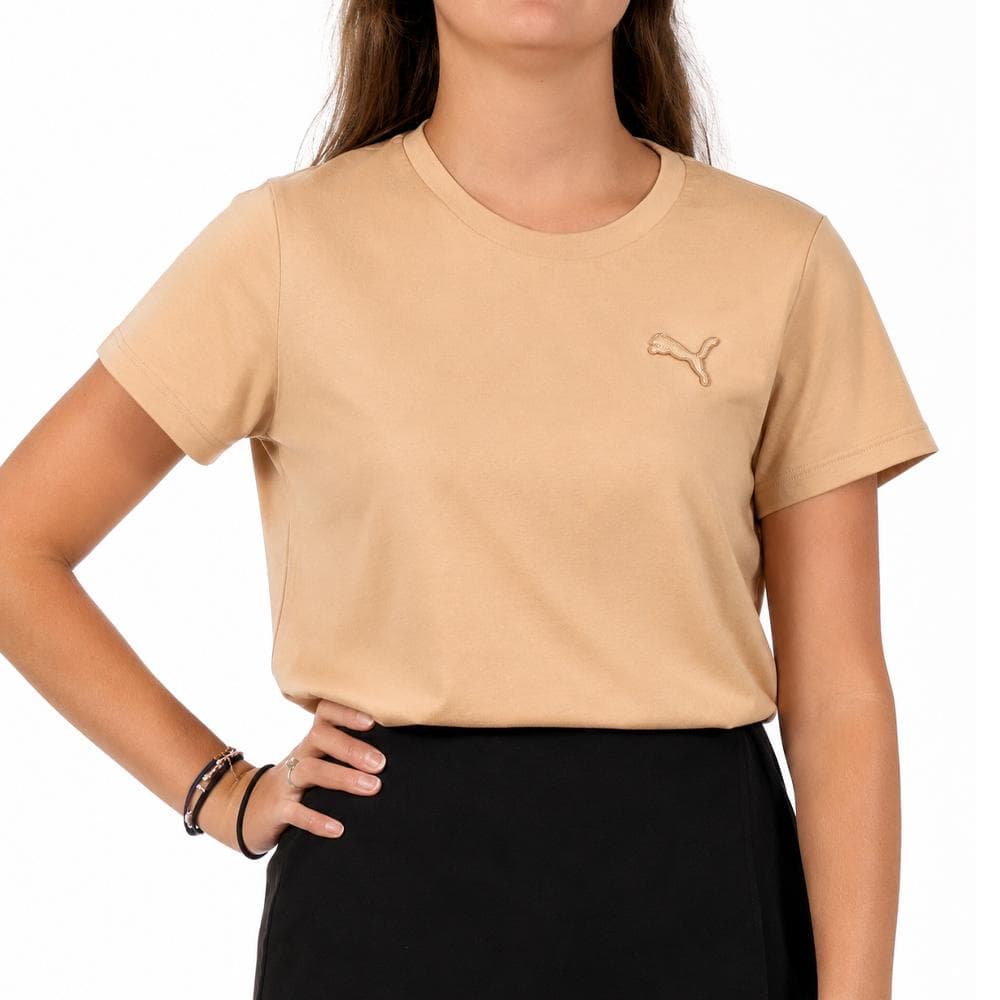 T-Shirt Beige Femme Puma Mif Embroidery 1