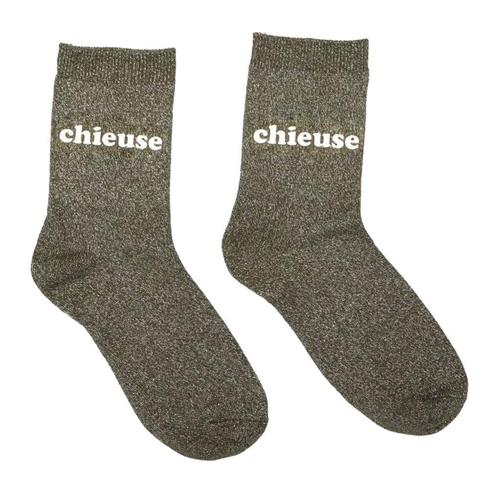 Chaussettes Kakis Femme Twinday Chieuse 1