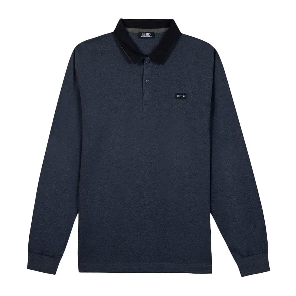 Polo Manches Longues Marine Homme TBS PEKANPOLS 1