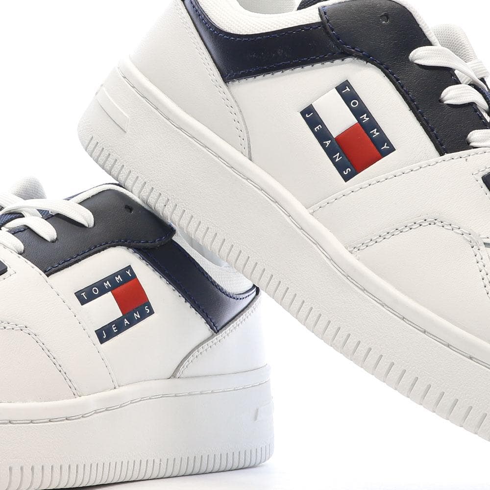 Baskets Blanches/Marine Homme Tommy Hilfiger Retro 7