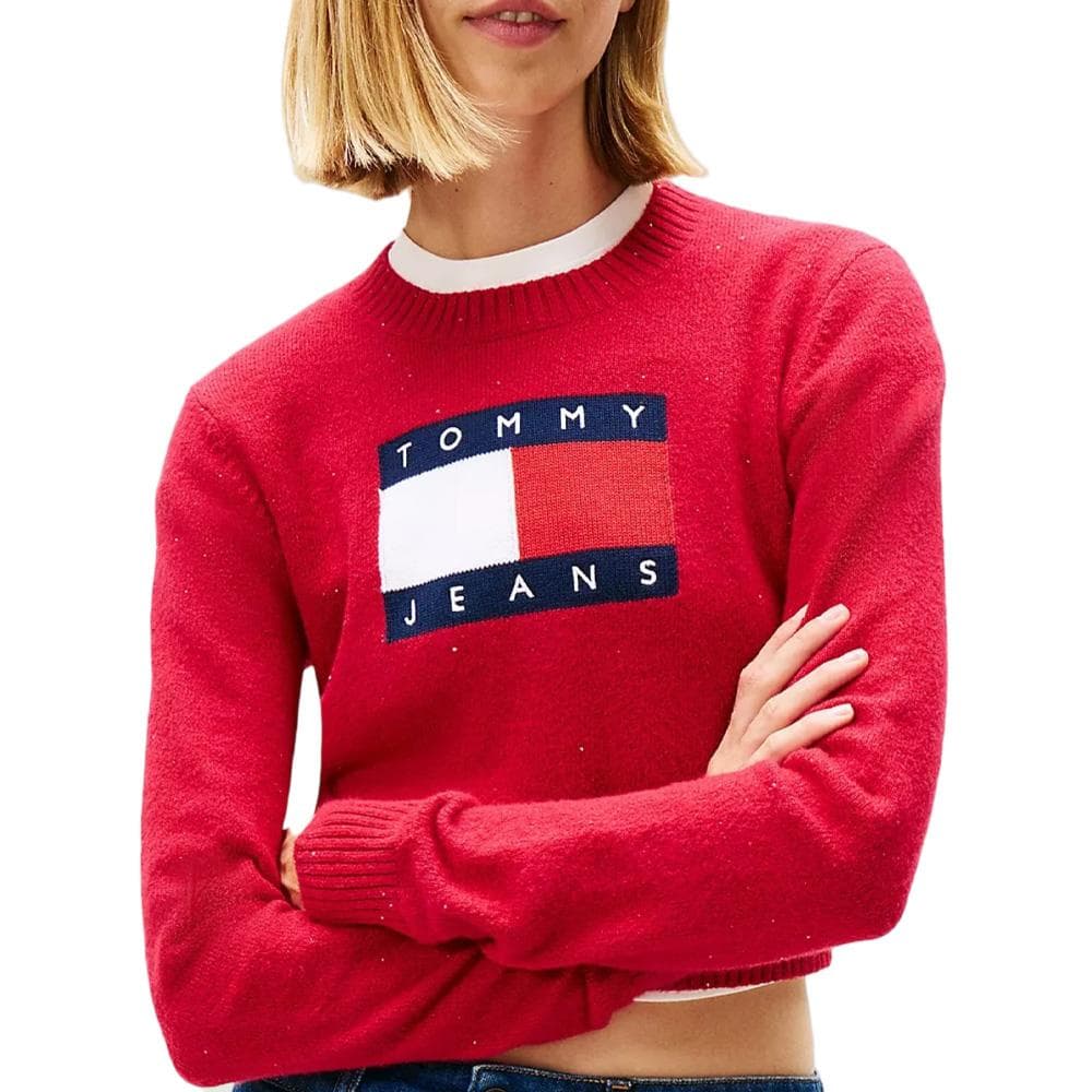 Pull Rouge Femme Tommy Hilfiger Tjw Sparkle Flag 1