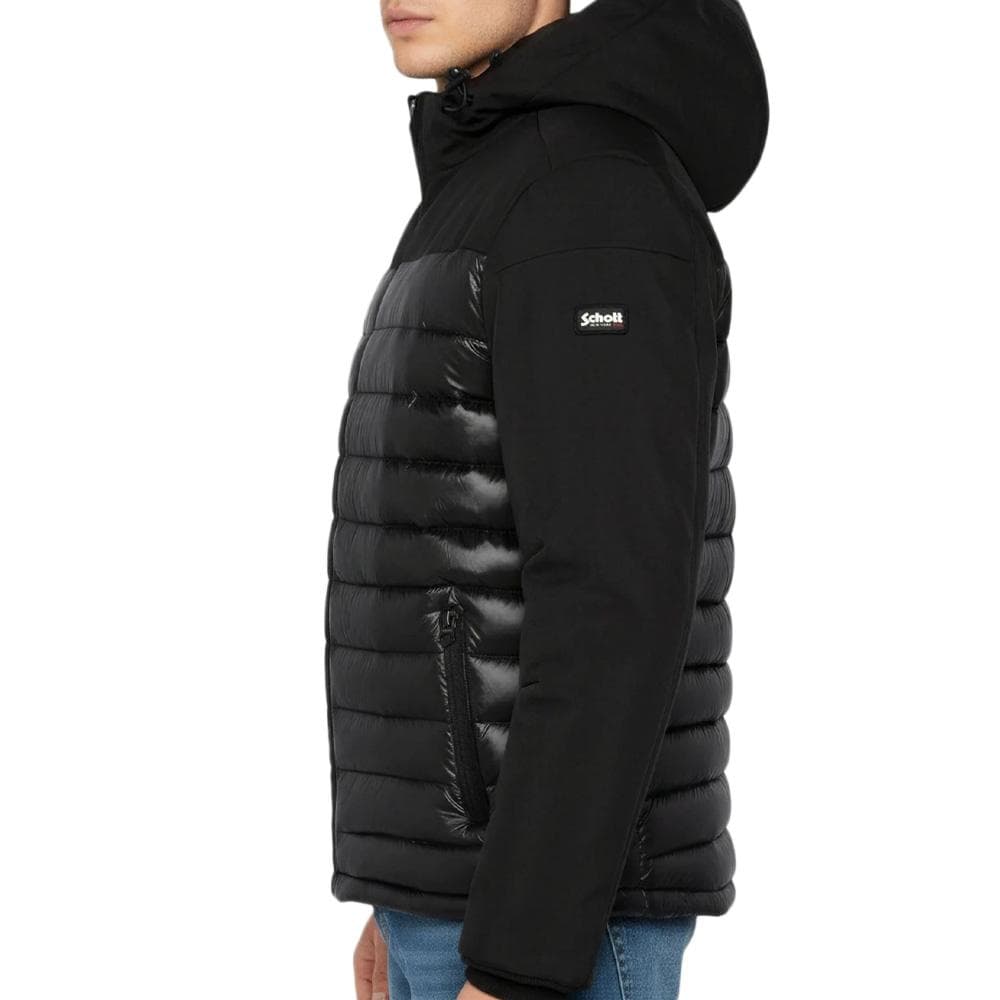 Doudoune Noire Homme Schott 2