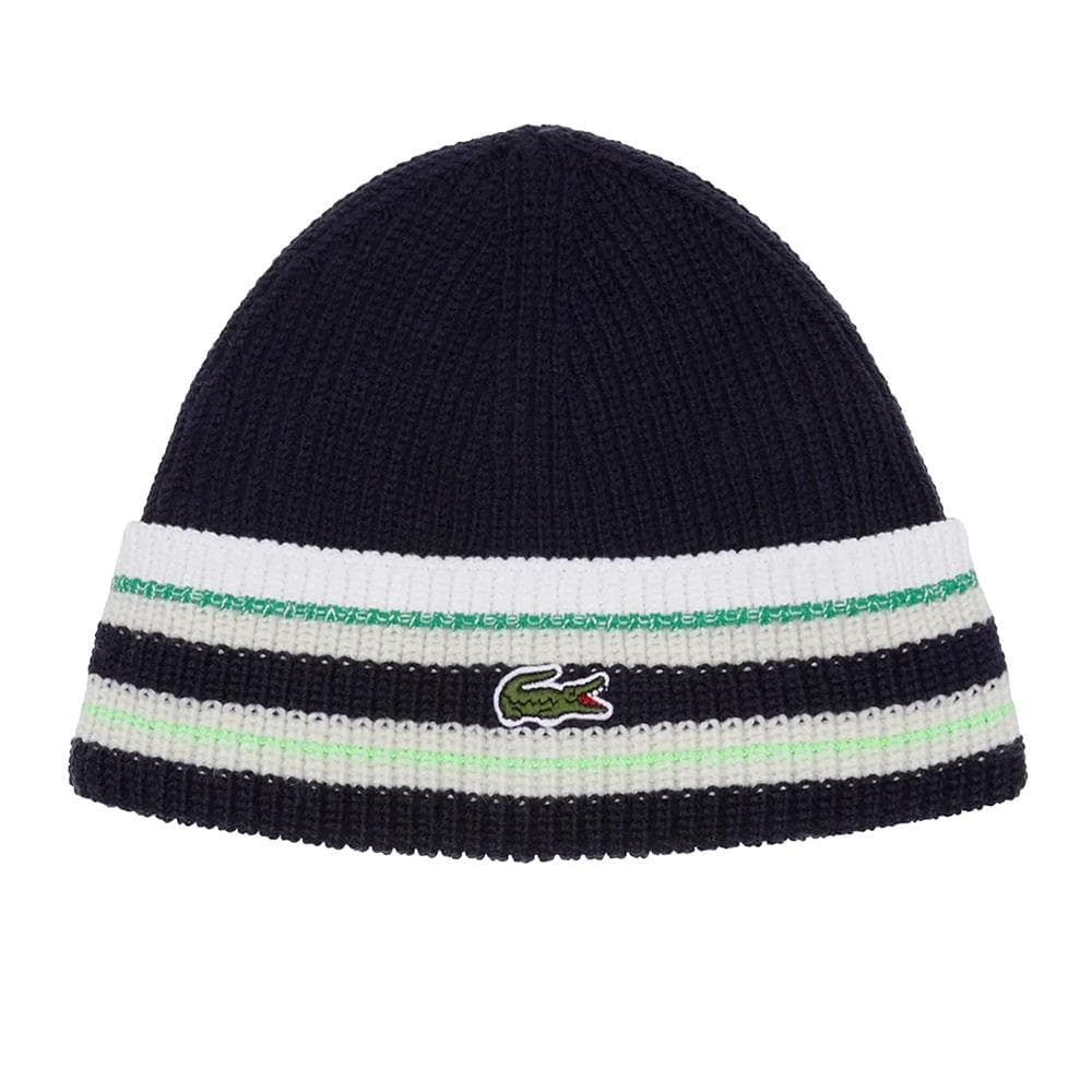 Bonnet Marine/Blanc/Vert Homme Lacoste flour 1