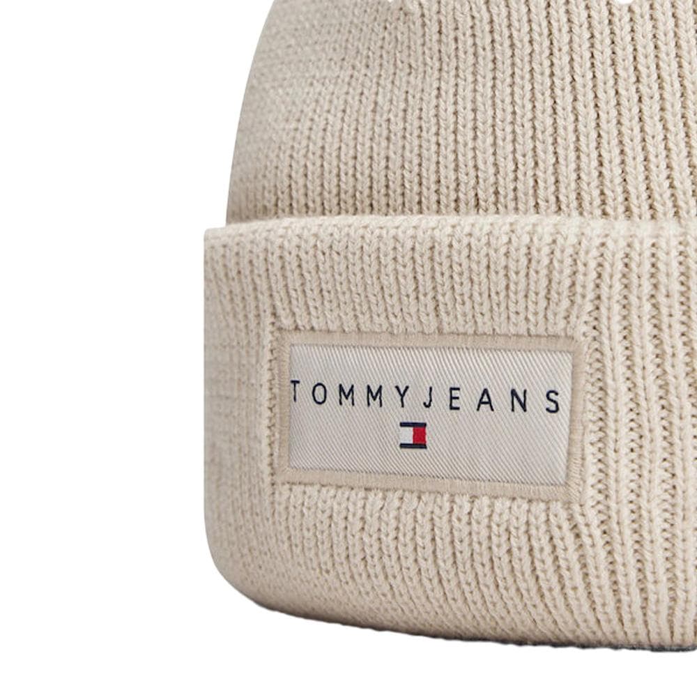 Bonnet Beige Mixte Tommy Hilfiger Linear Beanie 2