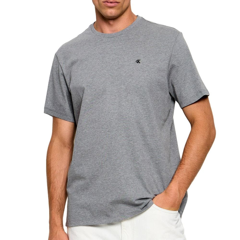 T-Shirt Gris Homme Calvin Klein Jeans Classic Monogram 1