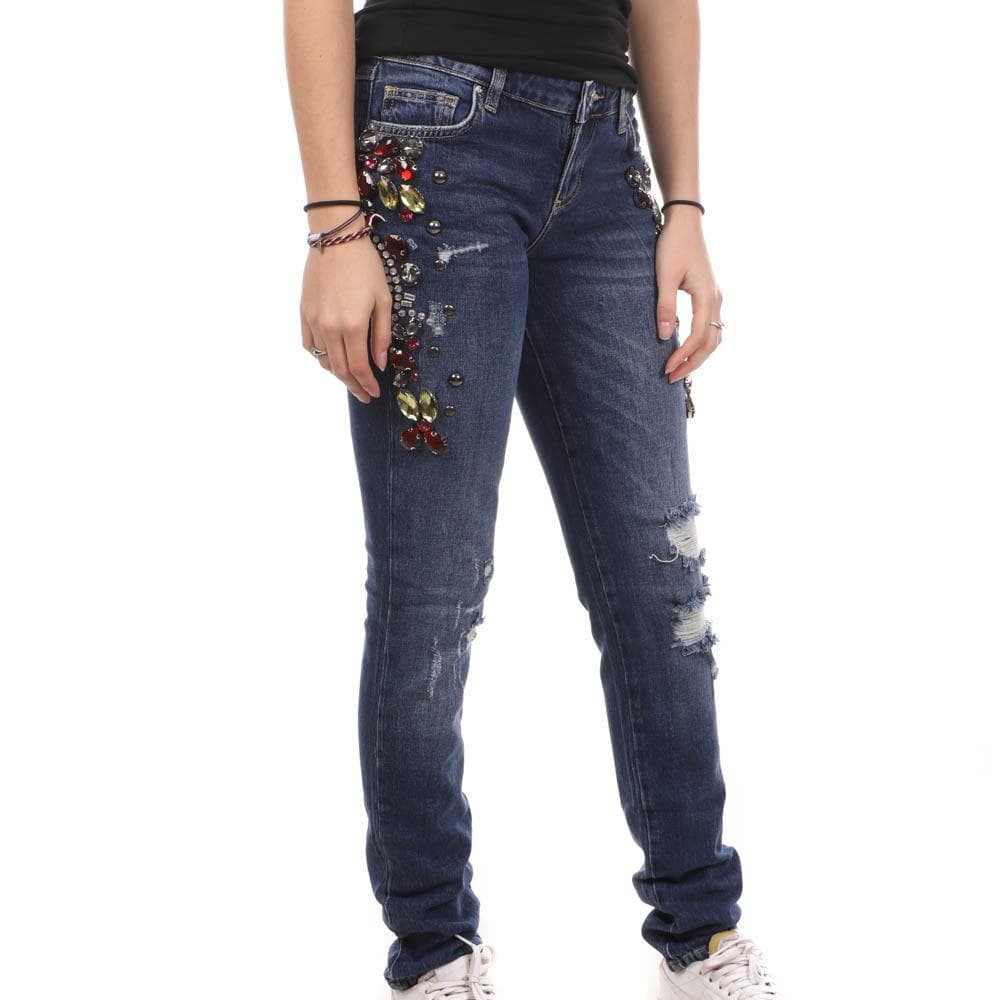 Jean Slim Bleu brut Femme Guess FYLT 1