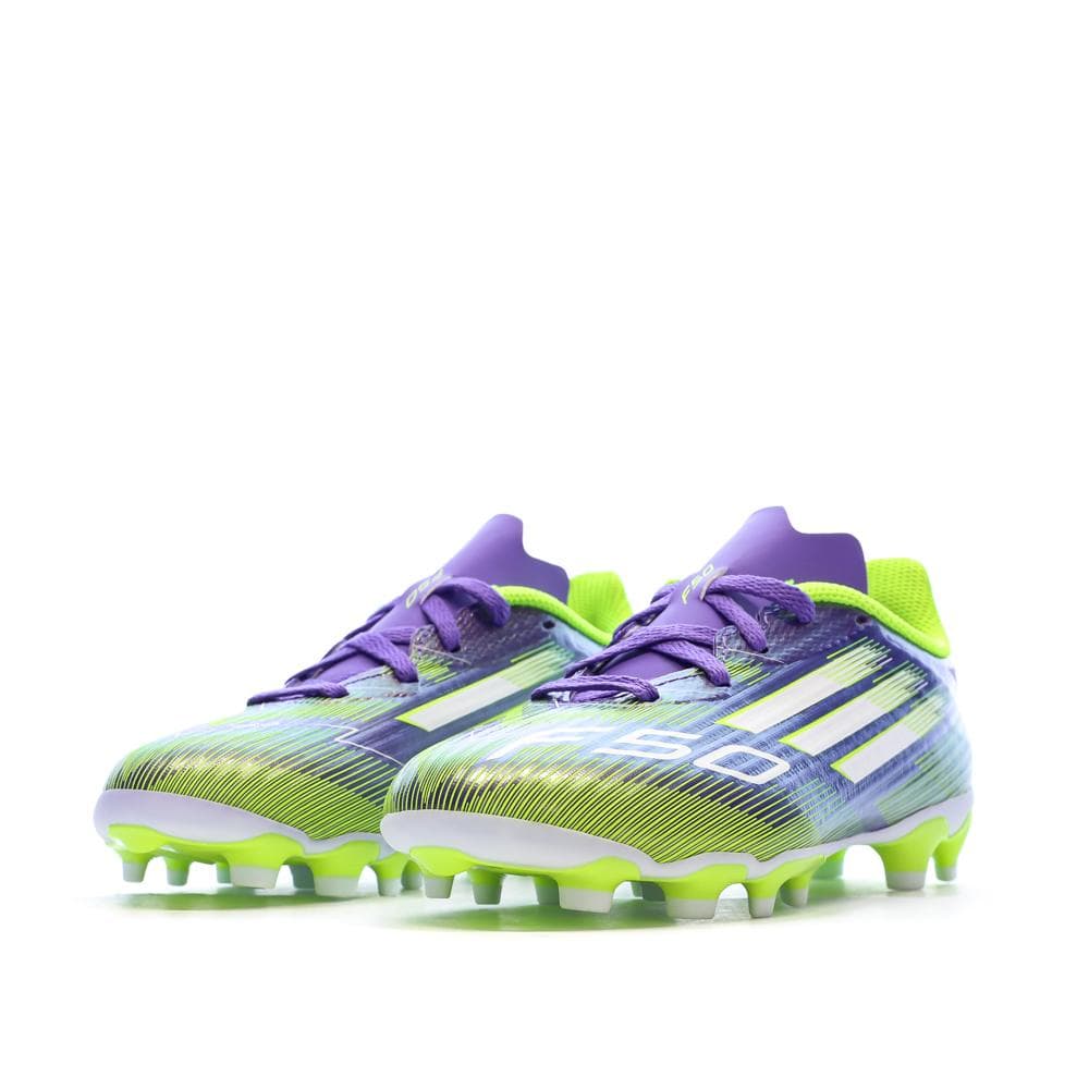 Baskets Violet/Verte Garçon Adidas F50 League 6