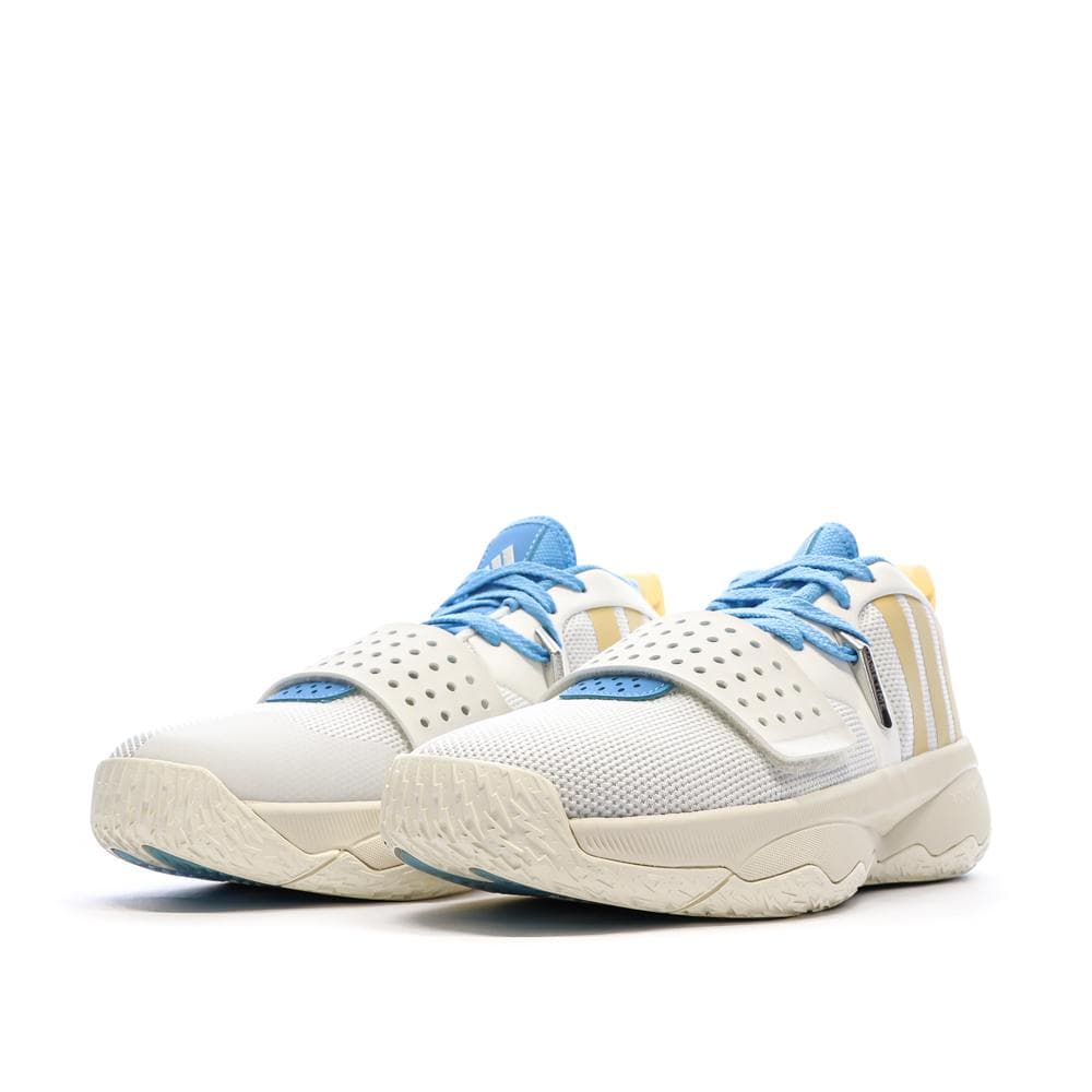 Chaussures de basketball Blanches/Jaune/Bleu Homme Adidas Dame 8 6