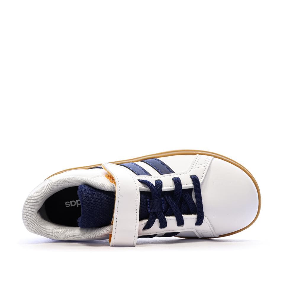 Baskets Blanche/Bleu Garçon Adidas Grand Court 2.0 El C 4