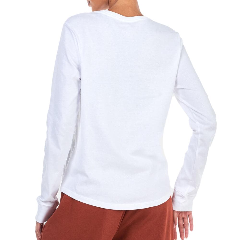 T-shirt Manches Longues Blanc Femme Nike Ftra 2