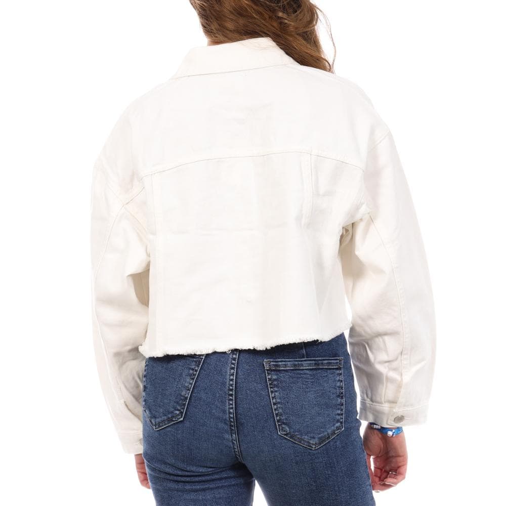 Veste en Jean Blanc Femme Jennyfer VROPY 2