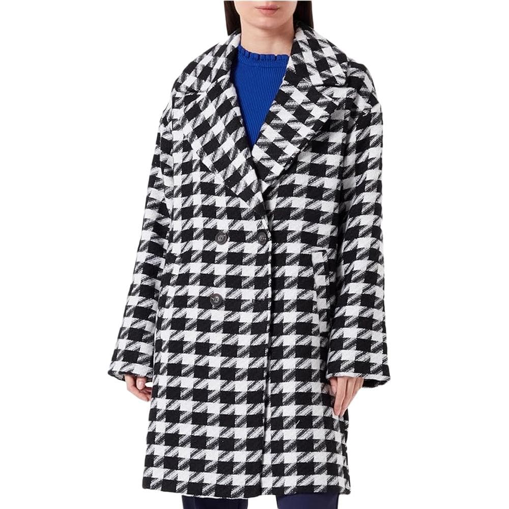Manteaux Noir/Blanc à Carreaux Femme Vila Lunes 1