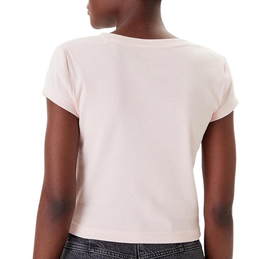 T-Shirt Rose Femme Calvin Klein Jeans Label Ri-cloud 2