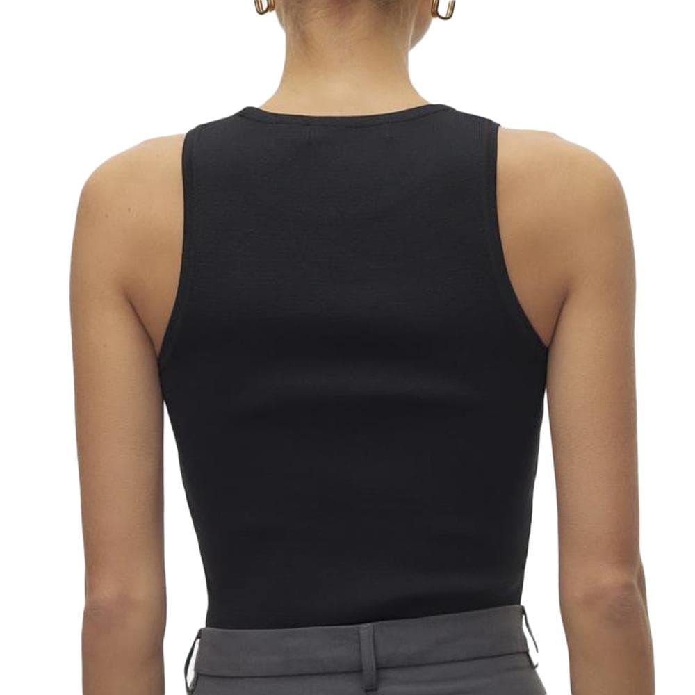 Crop Top Noir Femme Vero Moda Ginny 2