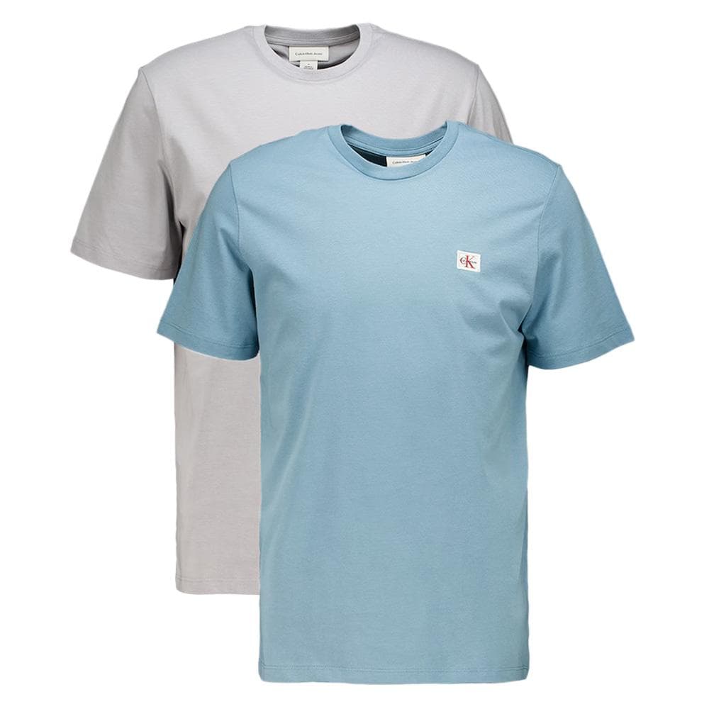 Lot de 2 T-shirts Gris/Bleu Homme Calvin Klein Jeans Ss Badge 1