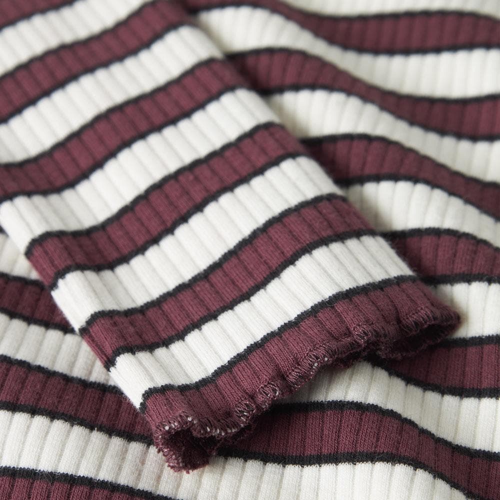 T-Shirt Bordeaux/Blanc Fille Name i Tala 3