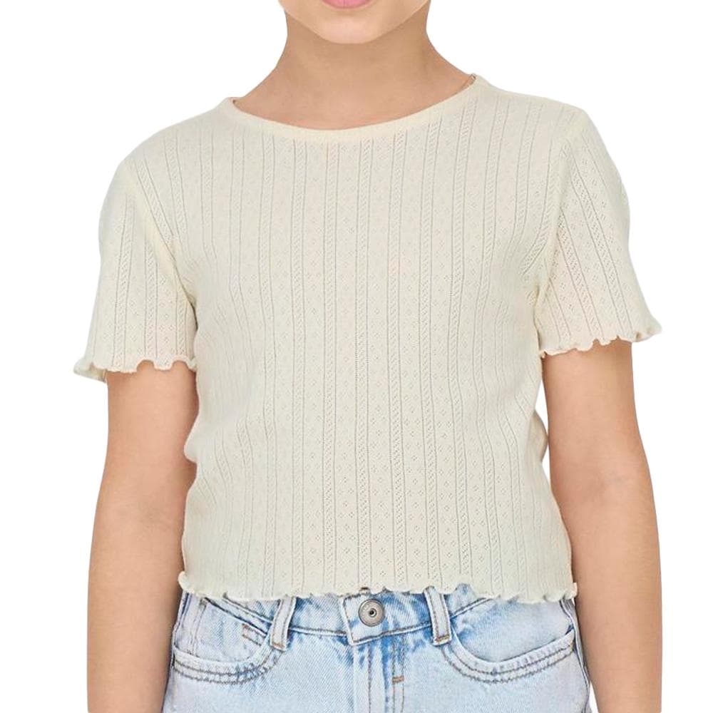 T-Shirt Blanc Fille Kids ONLY Kogcarlotta 1