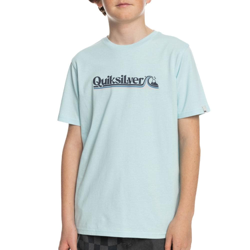 T-Shirt Bleu Homme Quiksilver Alllinedup 1