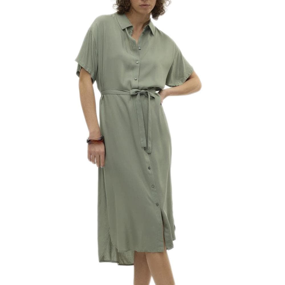Robe Kaki à Rayures Femme Vero Moda Bumpy 1