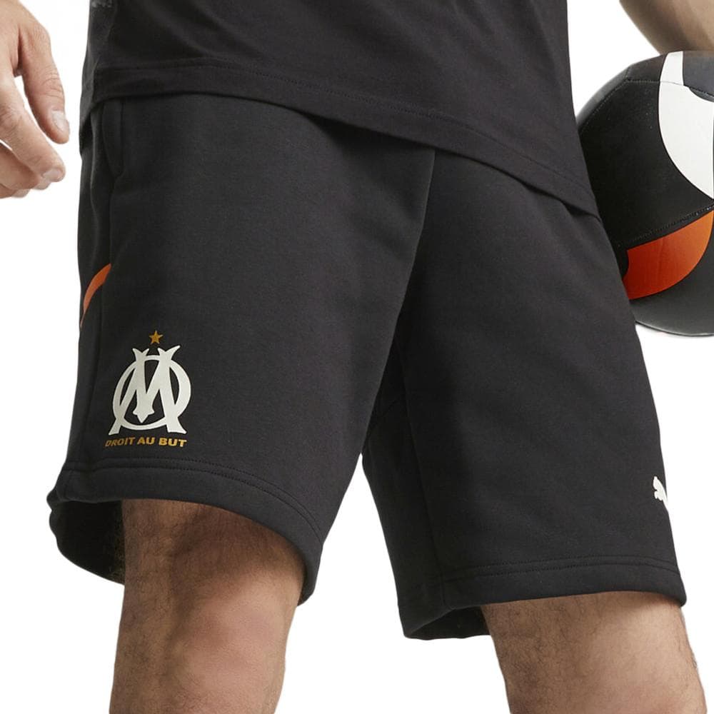 OM Short Noir/Orange Homme foot Puma 2023/2024 1