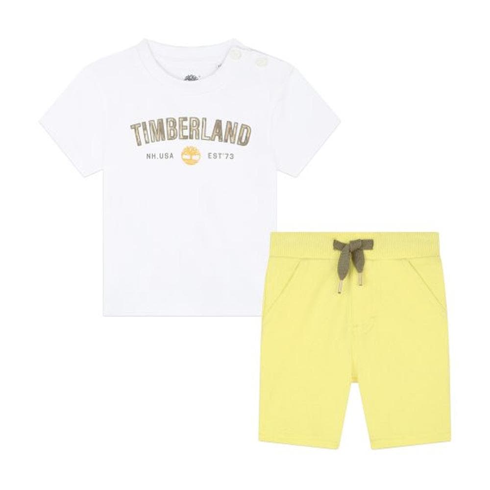 Pyjama Blanc/Jaune Bébé Timberland T60133 1