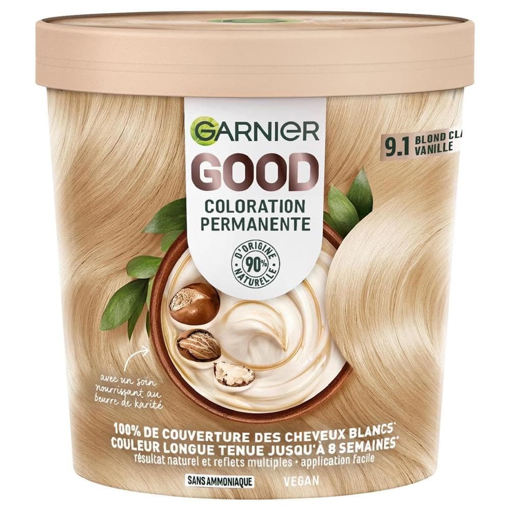 Coloration Permanente Longue Tenue Vanillblonde Good Garnier 9.1 1