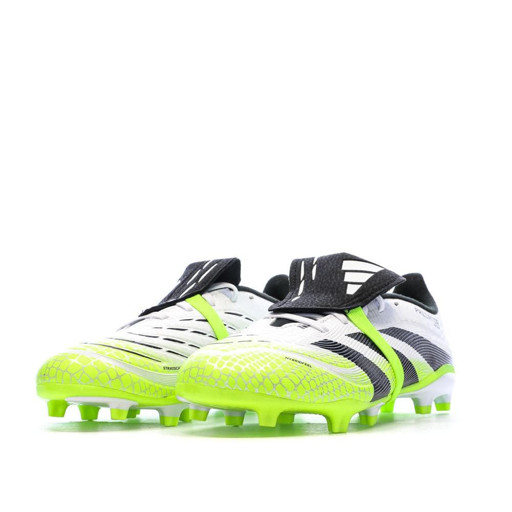 Chaussures de Football Blanc/Vert Homme Adidas Predator League Ft 6