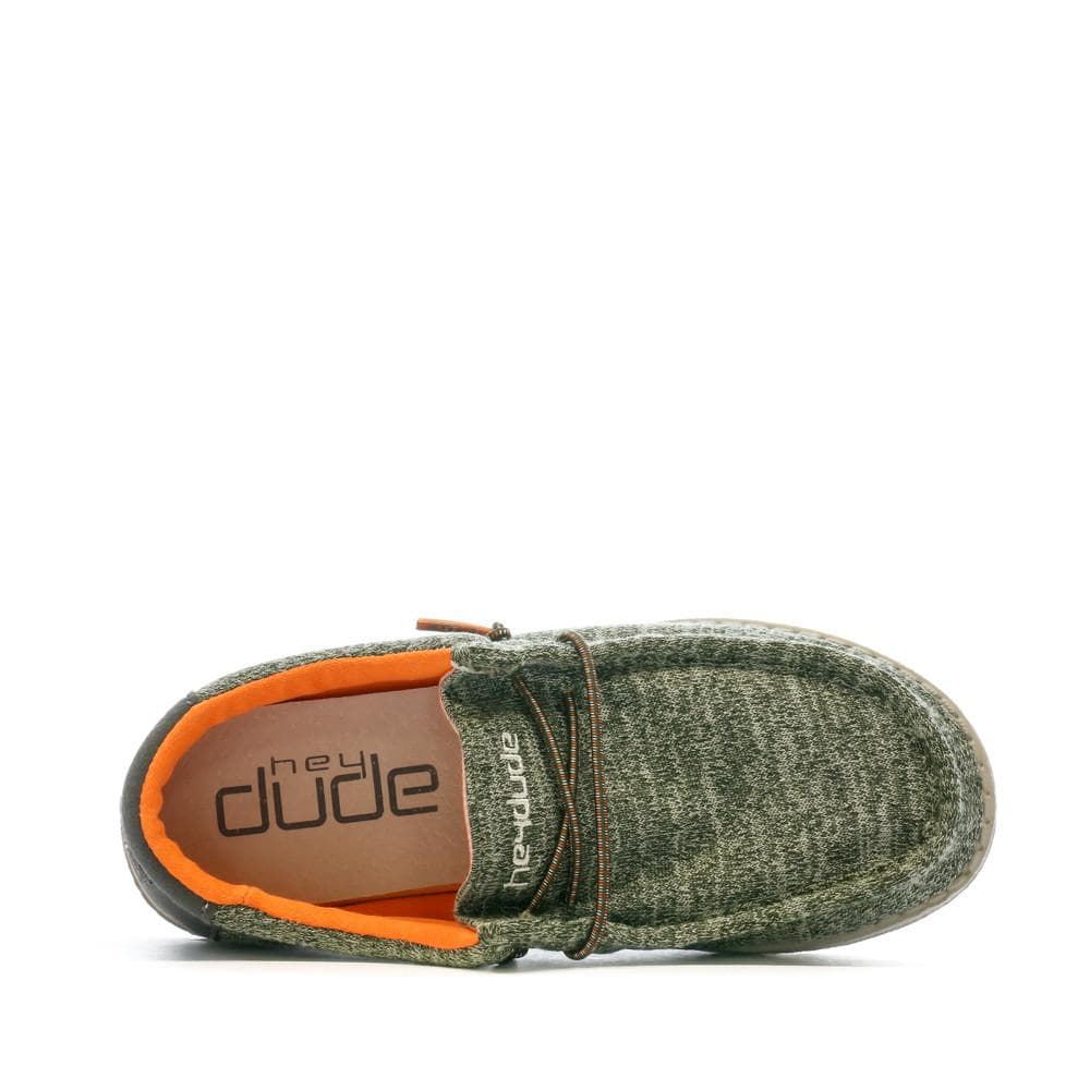Chaussures Grises/Kaki Garçon Hey Dude Wally Youth 4