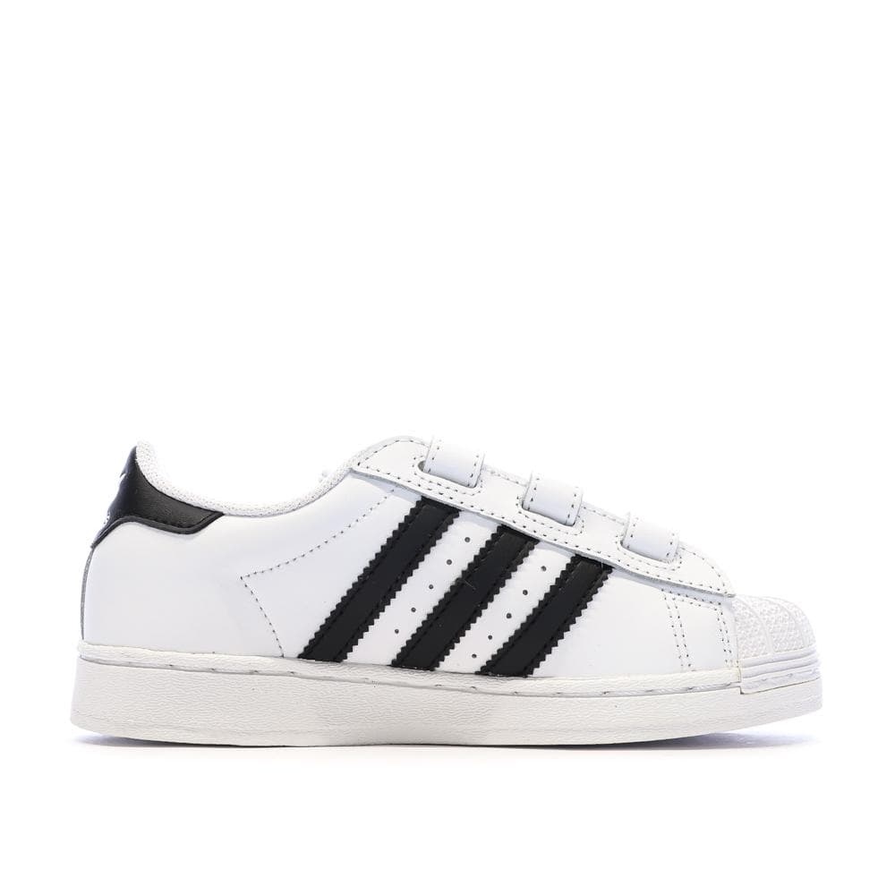 Basket Blanches/Noires Garçon Adidas Superstar 2