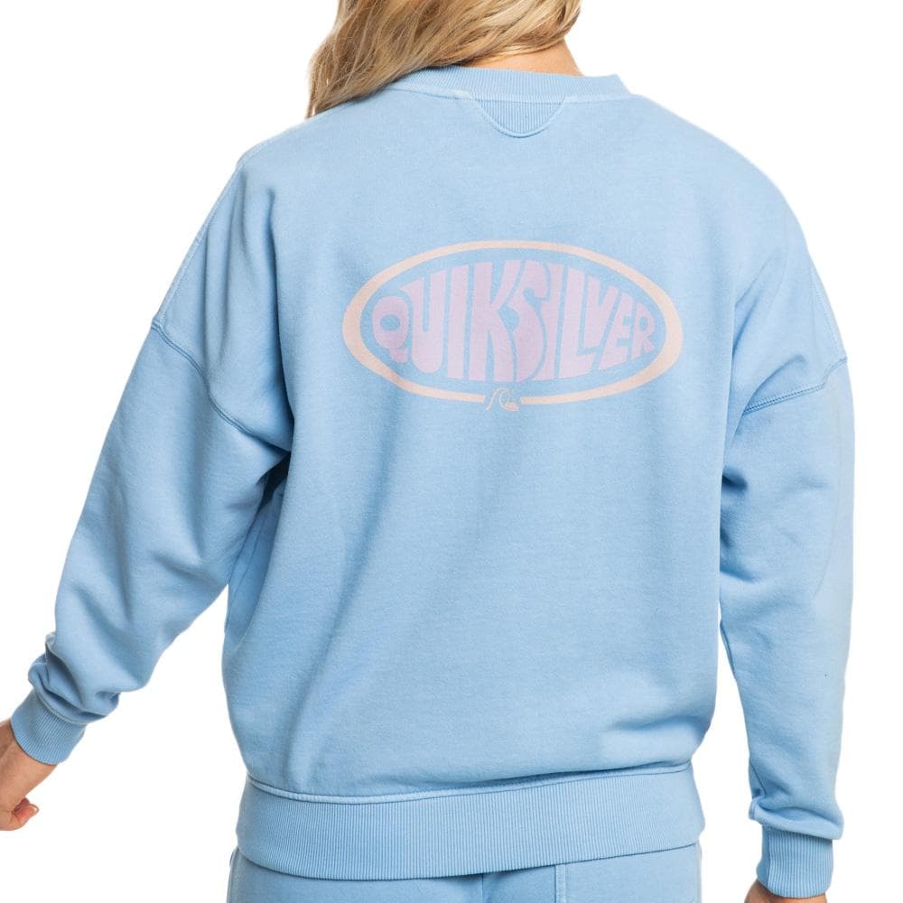 Sweat Bleu Femme Quiksilver Oversizedcr2 2