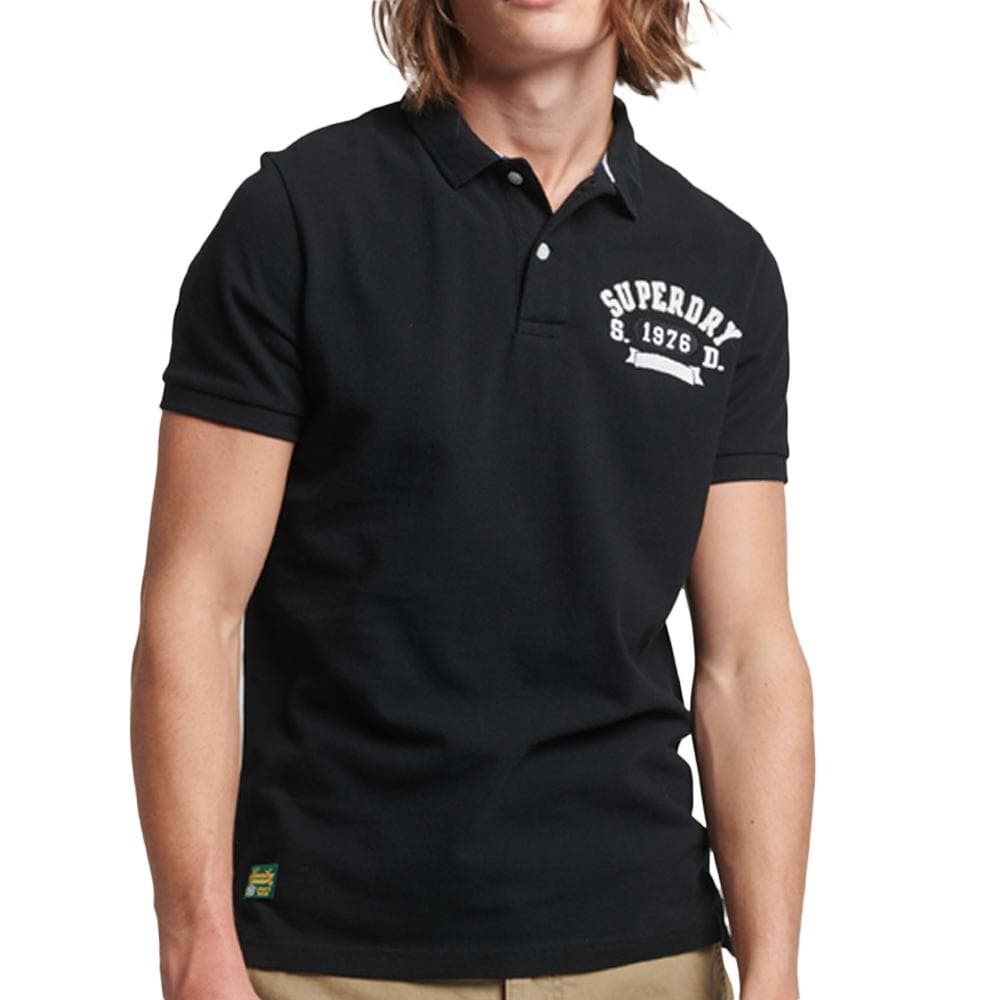 Polo Noir Homme Superdry Vintage Superstate 1