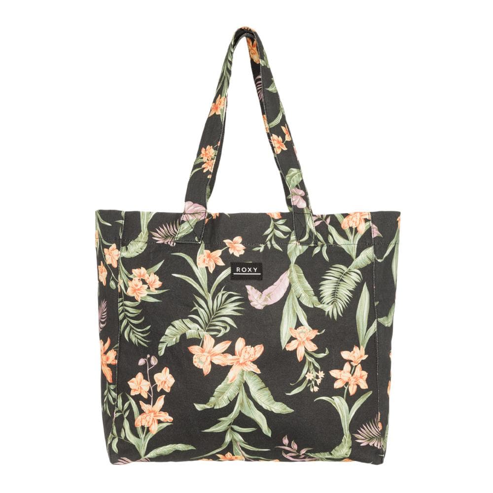 Tote Bag Noir à Fleurs Femme Roxy Anti Bad Vibes 1