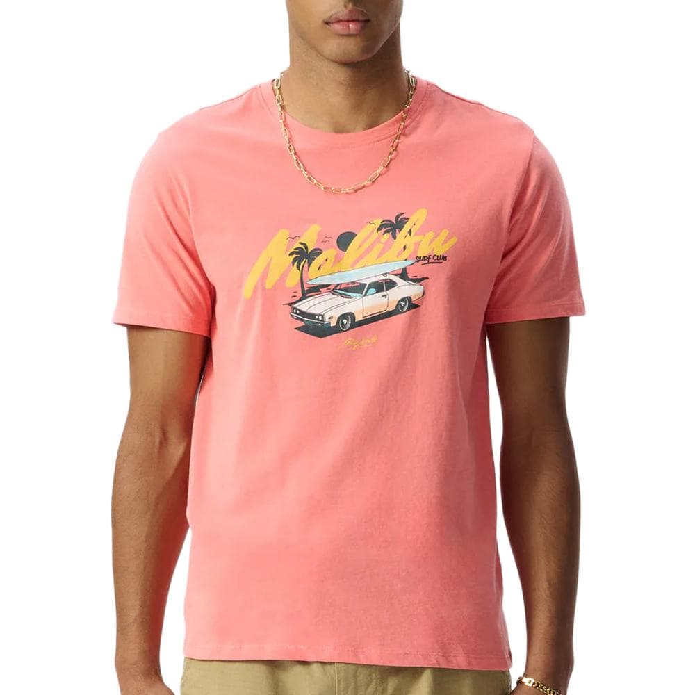 T-Shirt Rose Homme Teddy Smith Malibu 1