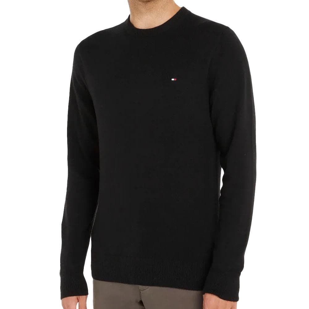 Pull Noir Homme Tommy Hilfiger Pima MW0MW28046 1