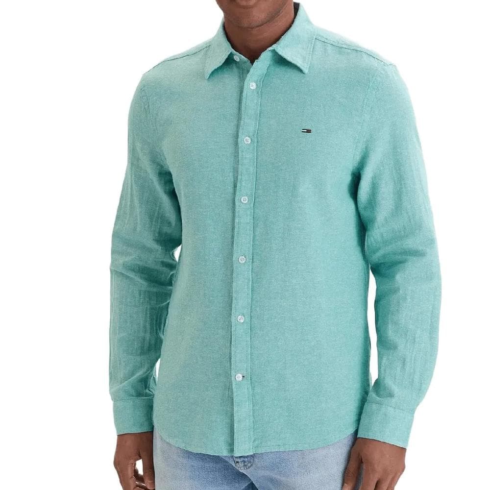 Chemise Verte Homme Tommy Hilfiger Tjm 1