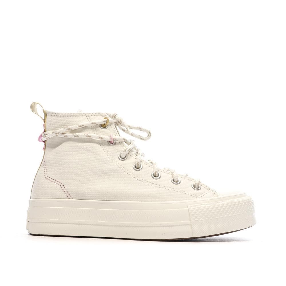 Baskets Ecru Femme Converse s All Star Lift Platform Jacquard 2
