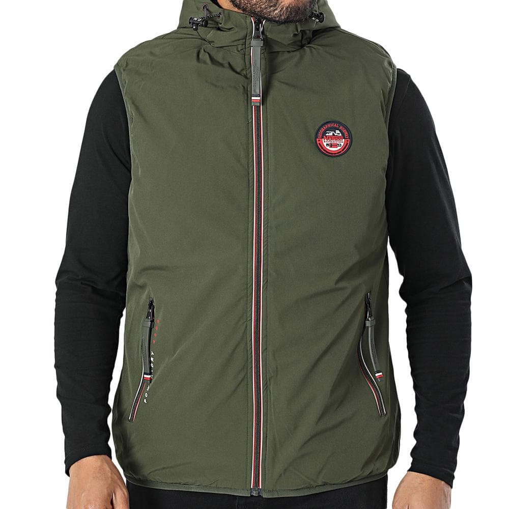 Doudoune Sans Manches Kaki Homme Geographical Norway Veritable 1