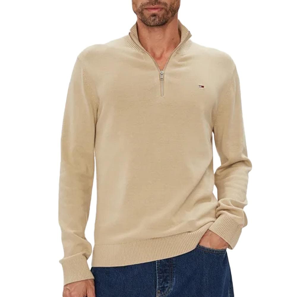 Pull 1/4 Zip Beige Homme Tommy Hilfiger Light 1