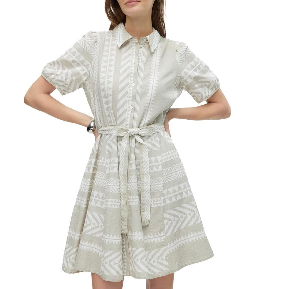 Robe Grise/Blanche Femme Vero Moda Dicthe 1